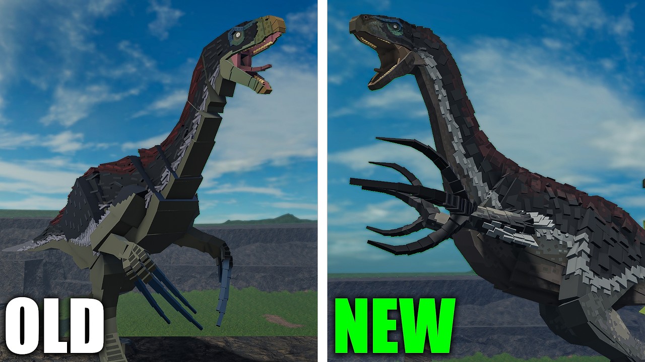 Jurassic Blocky OLD Vs NEW Therizinosaurus Comparison!