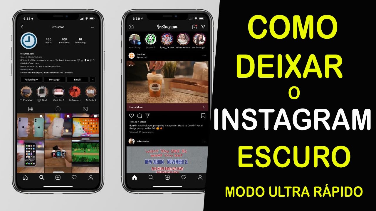 INSTAGRAM PRETO | Saiba Como Deixar Seu INSTAGRAM ESCURO NO CELULAR ...