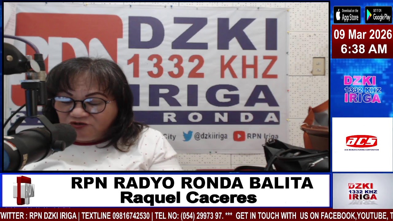 RPN RADYO RONDA BALITA (Umaga)| | MAR 9,2026