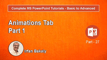 Part 27   Animations Tab   Part 1 Urdu Tutorials by Irfan Bakaly