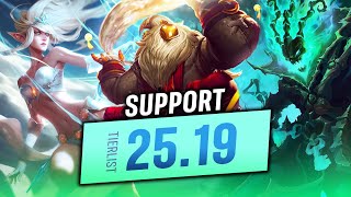 25.19 Support Solo Queue Tierlist/Meta Analysis - League of Legends