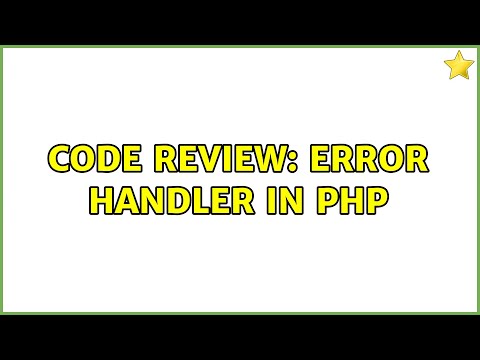 Code Review: Error