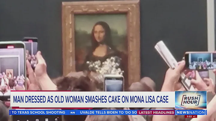 Man Dressed As Old Woman Smashes Cake On Mona Lisa | Rush Hour