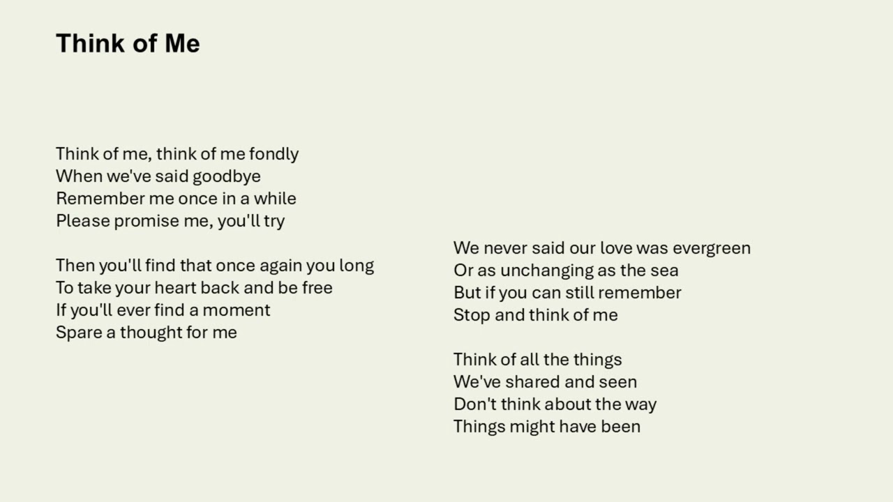 Vicky Chen_Think of Me