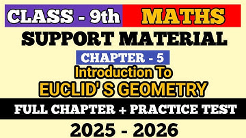 Support Material Class 9 Maths Chapter 5 Introduction to Euclid