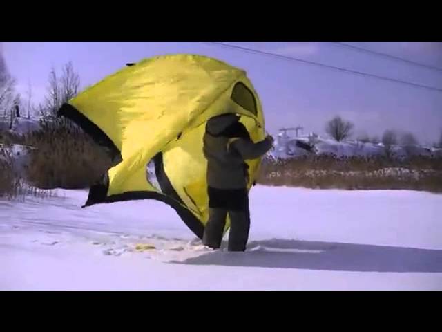 Палатка для зимней рыбалки Holiday EASY ICE установка