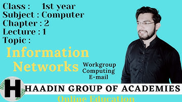 1st year computer chapter no 2 lecture no 1 Information Networks Overview || E-mail || HAADIN
