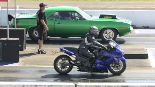 Kawasaki Ninja vs Muscle Car - 604 Street Legit - drag racing
