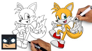 how to draw tails sonic drawing tutorial step by step