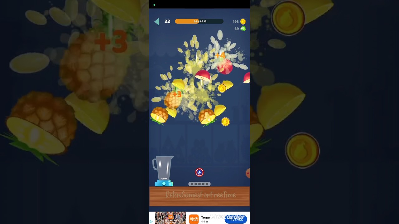 Crazy Juicer - arcade precision food slicing game Level 6 gameplay 