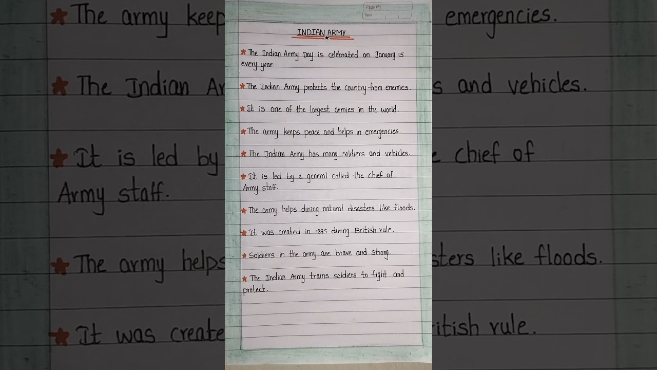 Indian Army Essay In English|10 Lines On Indian Army|Essay On Indian Army|Indian Army Day