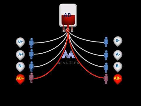 Kan grupları-Hangi kan grubu hangi kan grubuna kan verebilir.-Biyoloji animasyon
