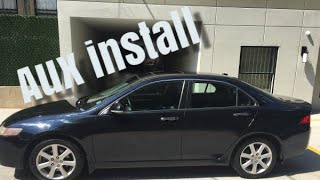 2004-2008 acura tsx aux install