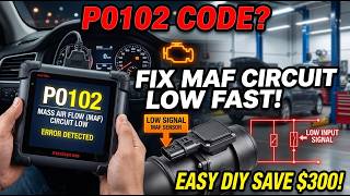 P0102 Code Fix MAF Sensor Circuit Low FAST — Easy DIY Diagnosis! | Save $300