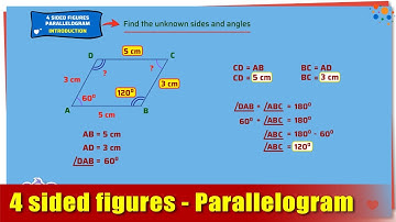 G6 - Module 20- Introduction - 4 sided figures - Parallelogram | Appu Series | Grade 6 Math Learning