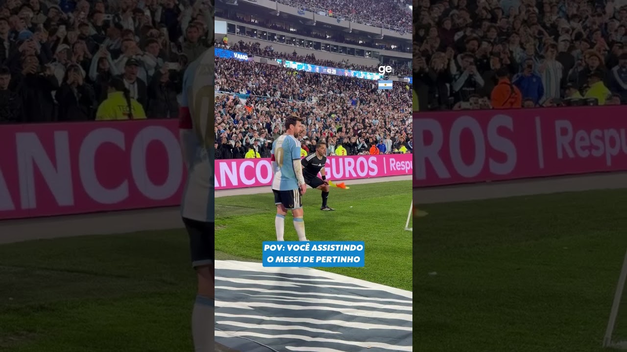 POV: VOCÊ ASSISTINDO MESSI DE PERTINHO | #shorts | ge.globo