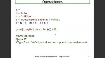vídeo presentación - Cadenas (strings)