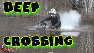 FALL MUD RUN! PART 1 DEEP WATER CROSSING...JOHNSTOWN ATV TRAILS  ONTARIO CANADA