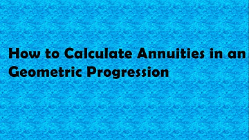 Payments in a Geometric Progression