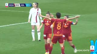 Roma-Milan 5-2 | Che prodezza di Haavi: giallorosse in finale | #CoppaItaliaFemminile Frecciarossa