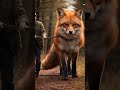 🦊 Giant Fox with Man 😱 | Real ya AI? #giantfox #fox #wildlife #animalvideo #aivideo #aiart #ai