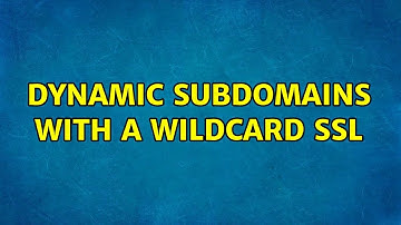 Dynamic subdomains with a wildcard SSL
