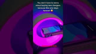 New Intelligent G Shaped LED Lamp Bluetooth Speake Wireles Charger Atmosphere Control #wirelesslamp