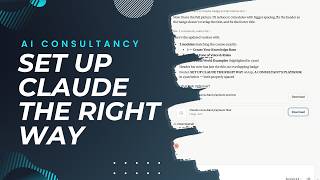 How to Set Up Claude for Consultants — Full Walkthrough (Free Prompts Included)