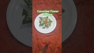Cucumber Flower Carving Shorts | Easy Vegetable Art Design