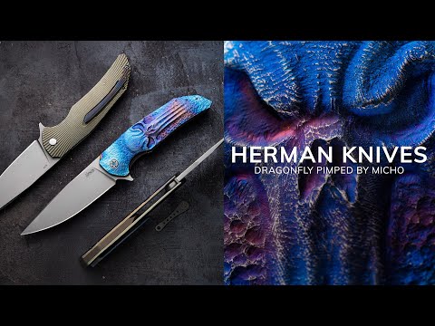 FOLDING KNIFE FOLDER DRAGONFLY PUNISHER 1 M398 HERMAN PIMPED by MICHO