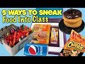 5 Smart Ways To Sneak Food Into Class Without Getting Caught: PART 20 - SCHOOL LIFE HACKS| Nextraker