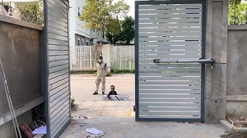 Cổng tự động tay đòn đóng mở 2 cánh | LH 0979 622 787