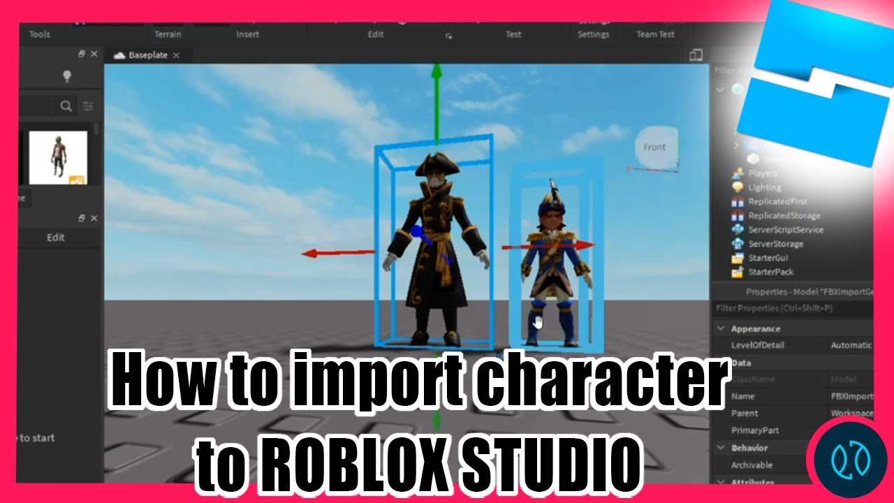 How to add your character to Roblox Studio! 