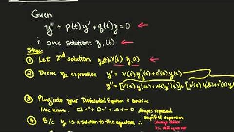 [Math][Differential Equation]-Reduction of Order-Concept Video