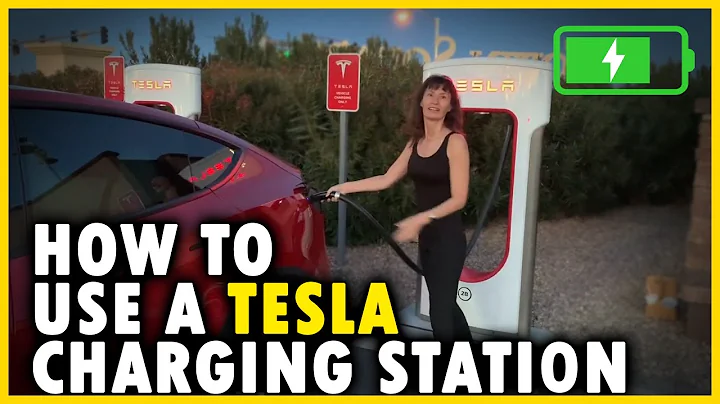How to Charge a Tesla Model Y.  Wife demonstrates at a Supercharger.