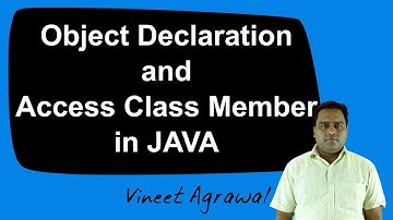 Object Declaration and Access Class Members in JAVA (Hindi)