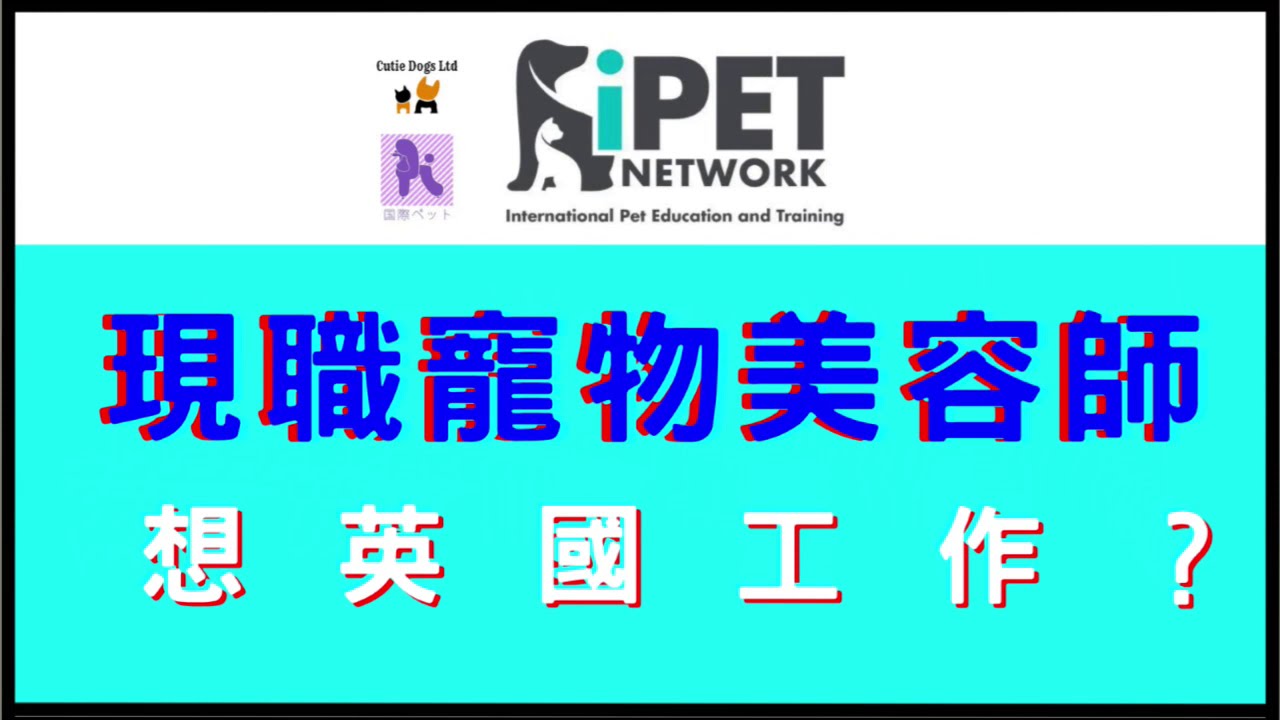 在職寵物美容師英國 LEVEL 3 (iPET Network Level 3 Diploma in Dog Grooming and ...