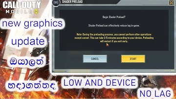 ( Only gameloop ) Shader Preload Function.call of duty mobile new graphics update sinhala.PC MAX LK.