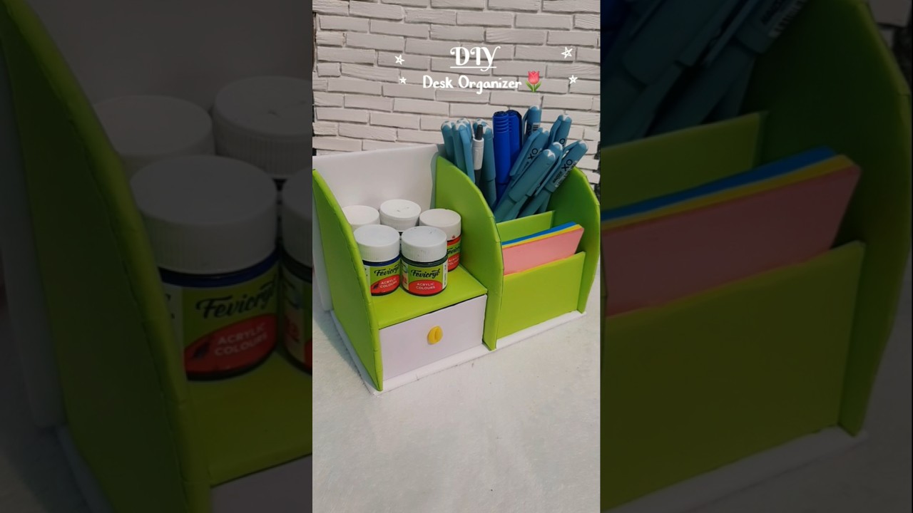 You can use it also as a makeup organizer🌷 DIY Desk Organizer 