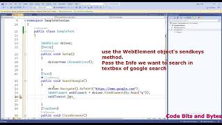 Details NUnit Selenium C# Google search test automation Guide