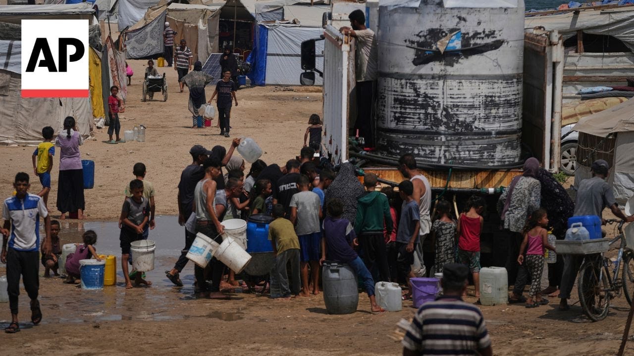 Heatwave worsens conditions in Gaza as people struggle to find clean water