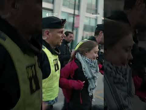 Видео: Ґрету Тунберг затримали на мітингу у Мальме