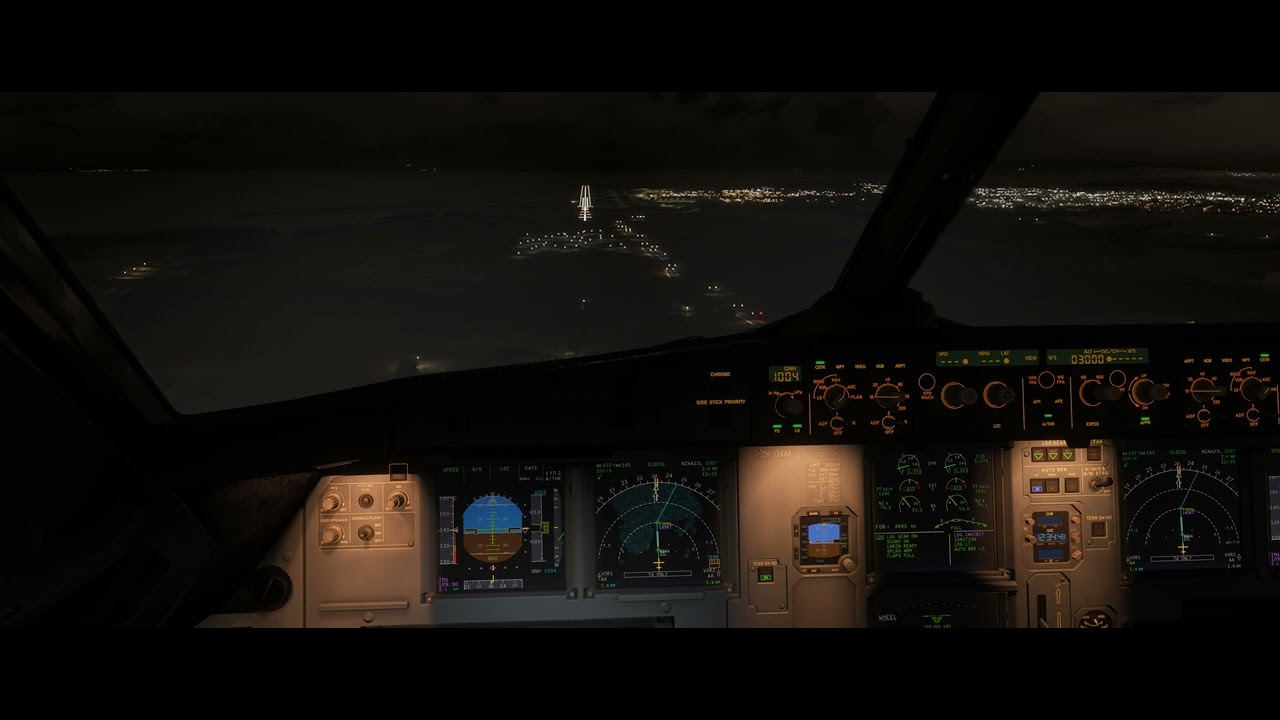 MSFS 2024 Fenix A320 BFU Landing Auckland New Flare Model