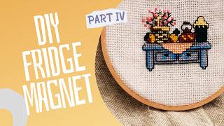 Part 4 of My DIY Embroidery Fridge Magnet Series 🧲✨ | Cozy Aesthetic Silent Vlog 🧵💛 screenshot 3