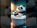 Panda Dad vs. Baby: The Ultimate Bathtime Water Fight! 💦😂 #parentingfail  #panda #cute