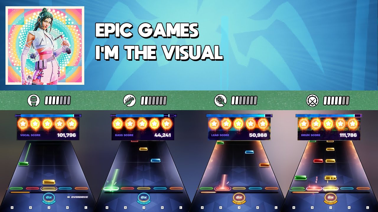 [Fortnite Festival] Epic Games - I'm The Visual || All Instruments ...