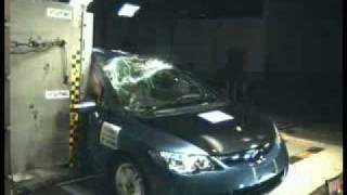 Краш-тест Honda Civic 4D от EuroNCAP. Боковой удар о столб Краш-тест Honda Civic 4D от EuroNCAP. Боковой удар о столб