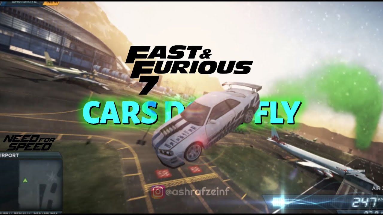 Cars Dont Fly (Fast Furious 7 Scene) in NFSMW 2012 with Brian’s R34