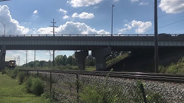 Westbound CSX Intermodal Train Lead by an AC4400 #528 and #435 In Mentor, OH