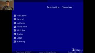 Answer set solving in practice, motivation, introduction